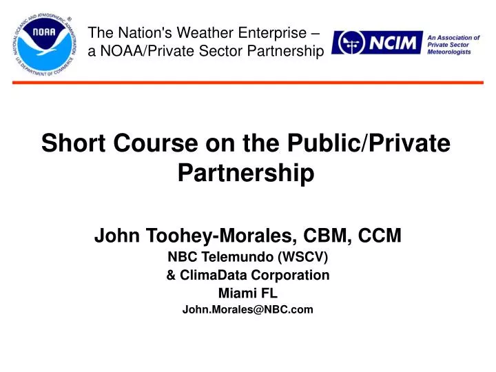 short course on the public private partnership
