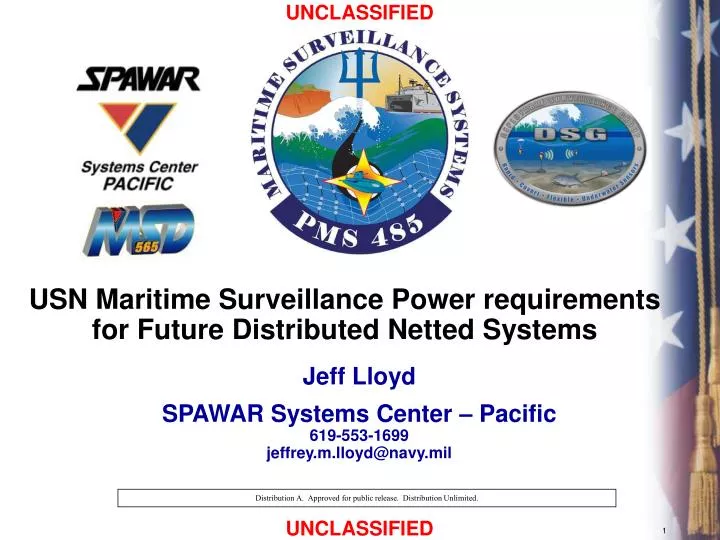 usn maritime surveillance power requirements for future distributed netted systems