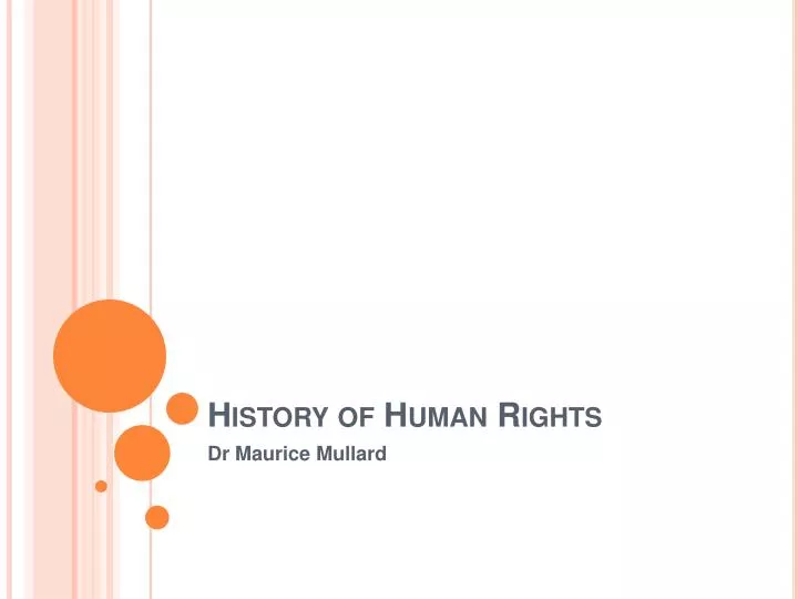 history of human rights
