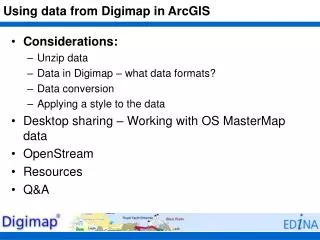 Using data from Digimap in ArcGIS