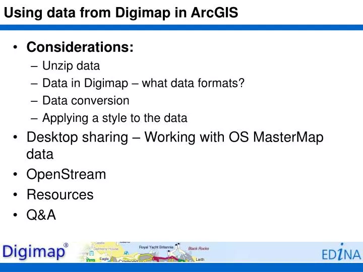 using data from digimap in arcgis