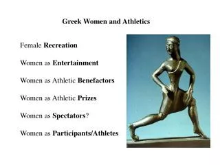 Greek Women and Athletics