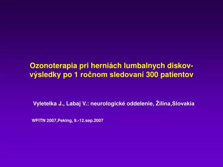 vyletelka j labaj v neurologick oddelenie ilina slovakia wfitn 2007 peking 9 12 sep 2007