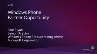 Windows Phone Partner Opportunity