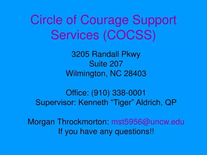 circle of courage support services cocss