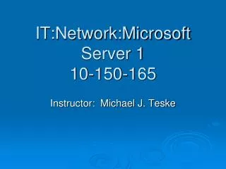 IT:Network:Microsoft Server 1 10-150-165