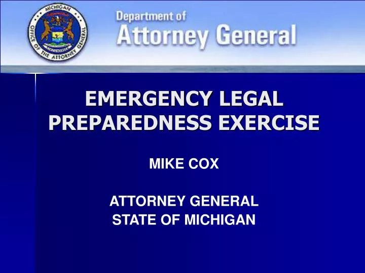 emergency legal preparedness exercise