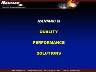 NANMAC is QUALITY PERFORMANCE SOLUTIONS