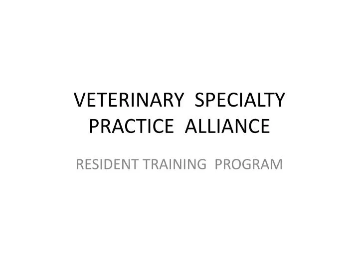 veterinary specialty practice alliance