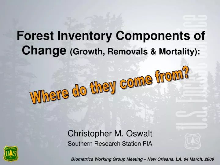 forest inventory components of change growth removals mortality