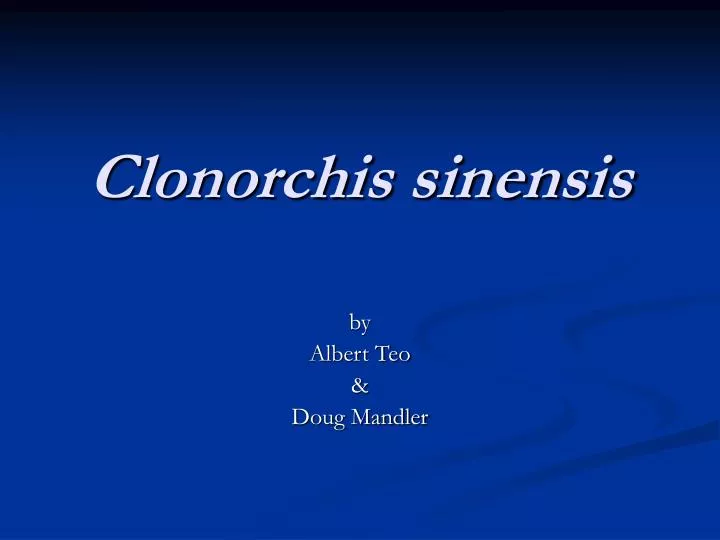 clonorchis sinensis