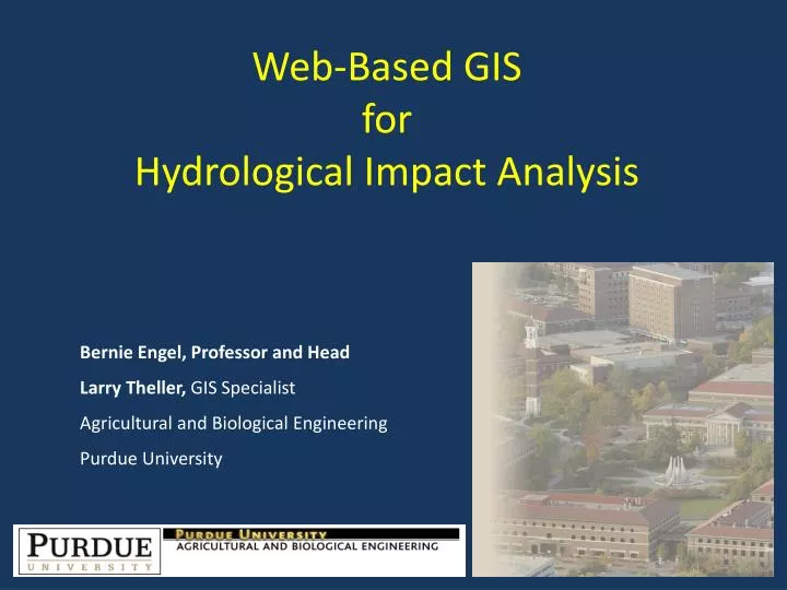 web based gis for hydrological impact analysis