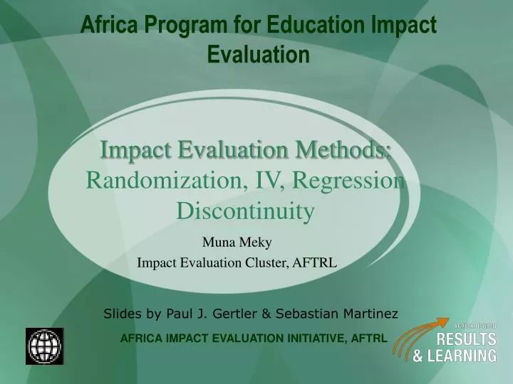 impact evaluation methods randomization iv regression discontinuity