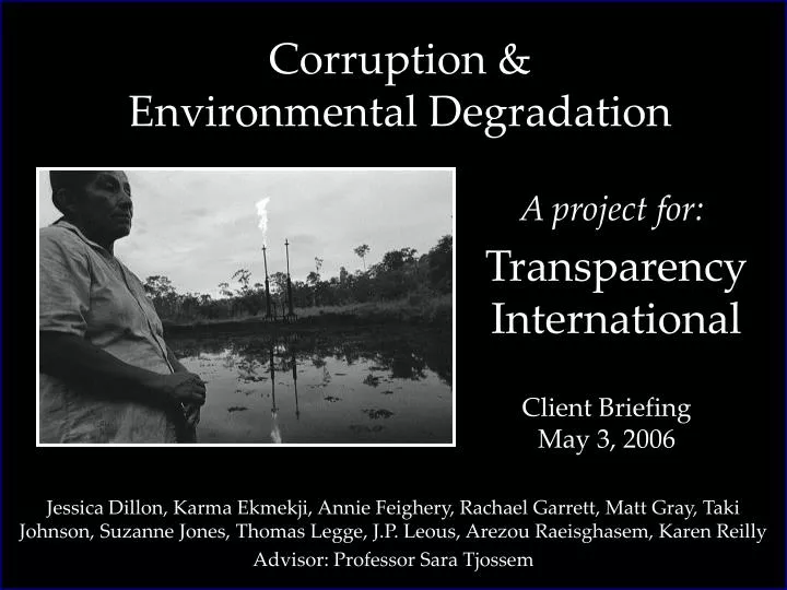 corruption environmental degradation