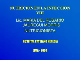 NUTRICION EN LA INFECCION VIH