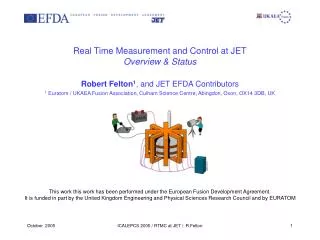 Real Time Measurement and Control at JET Overview &amp; Status