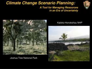 Climate Change Scenario Planning: