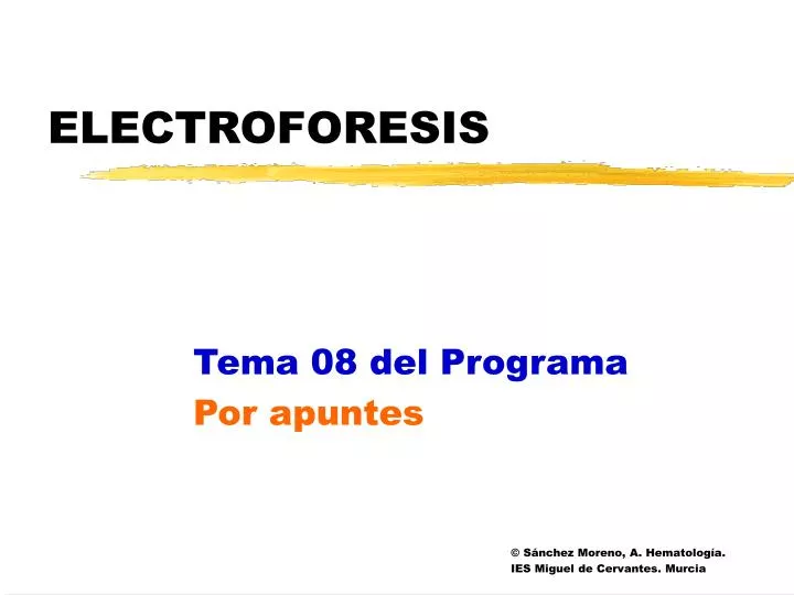 electroforesis