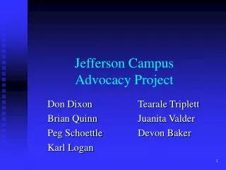Jefferson Campus Advocacy Project