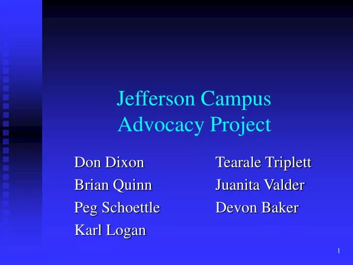jefferson campus advocacy project