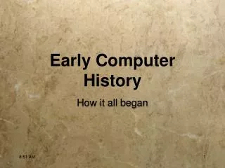 Early Computer History
