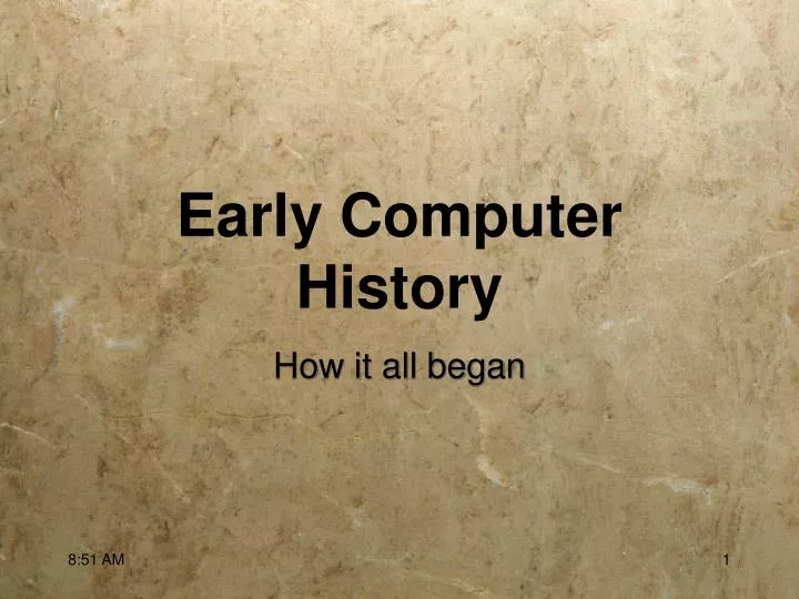 early computer history