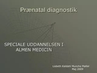 Prænatal diagnostik