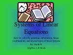 Systems of Linear Equations - slide 1