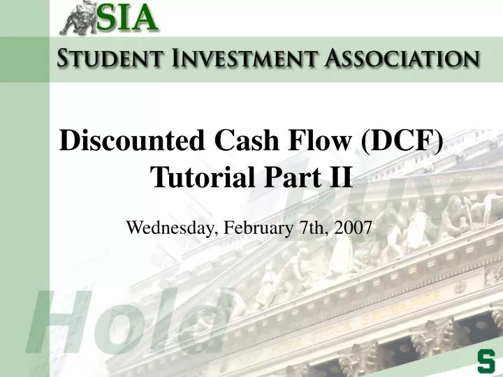 discounted cash flow dcf tutorial part ii