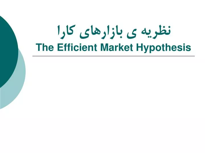 the efficient market hypothesis