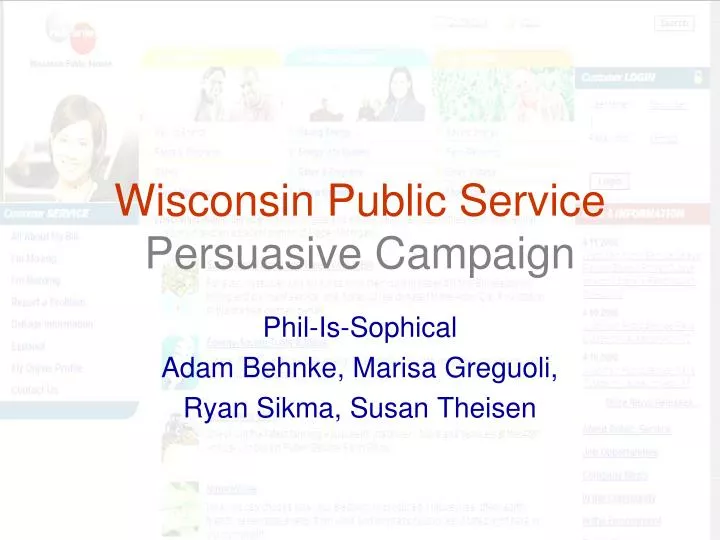 wisconsin public service persuasive campaign