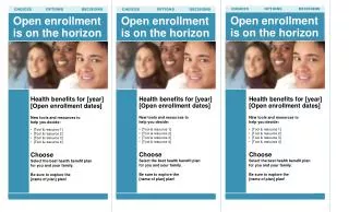Open enrollment is on the horizon