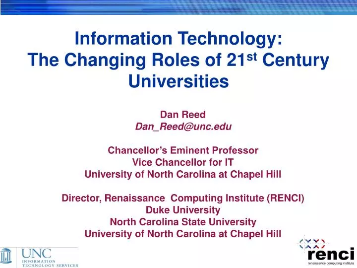 information technology the changing roles of 21 st century universities