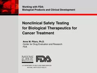 Nonclinical Safety Testing for Biological Therapeutics for Cancer Treatment