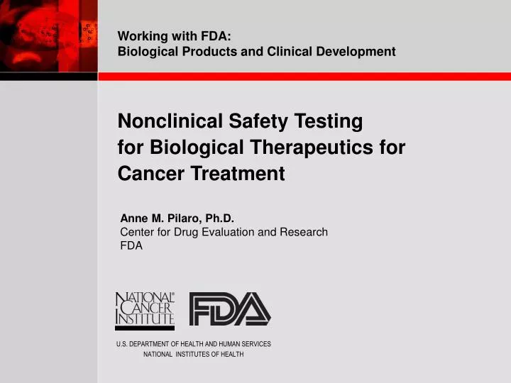 nonclinical safety testing for biological therapeutics for cancer treatment