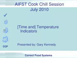 AIFST Cook Chill Session July 2010