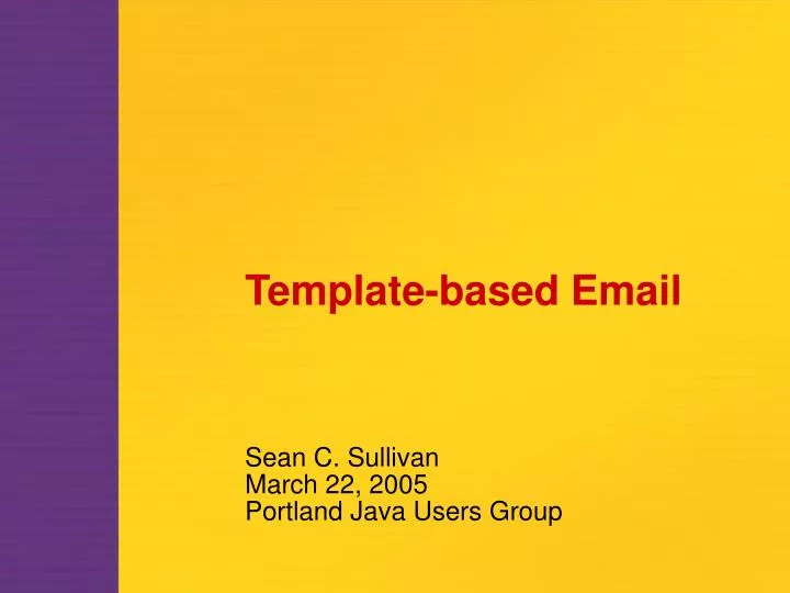 template based email