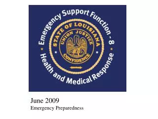 June 2009 Emergency Preparedness