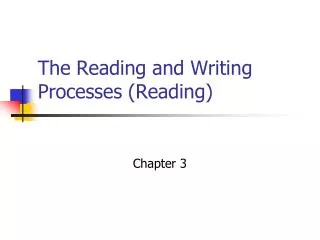 The Reading and Writing Processes (Reading)