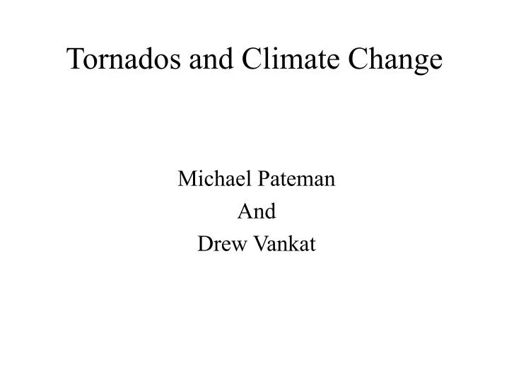 tornados and climate change
