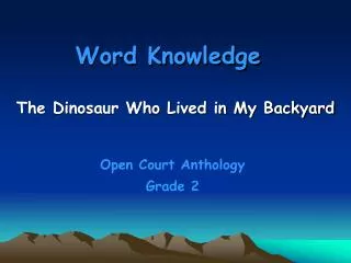 word knowledge