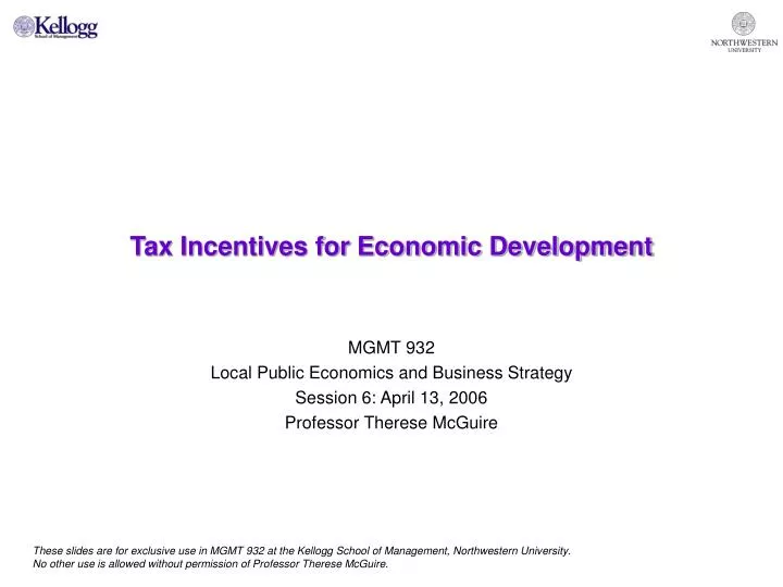 tax incentives for economic development