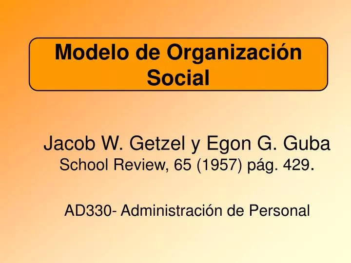 modelo de organizaci n social
