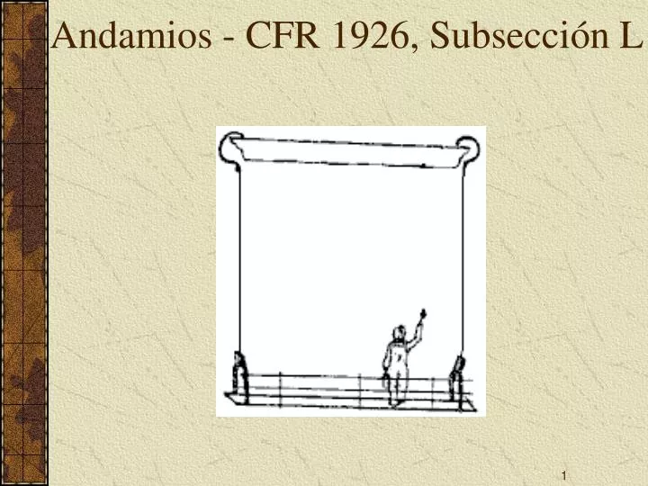 andamios cfr 1926 subsecci n l