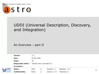 UDDI (Universal Description, Discovery, and Integration)