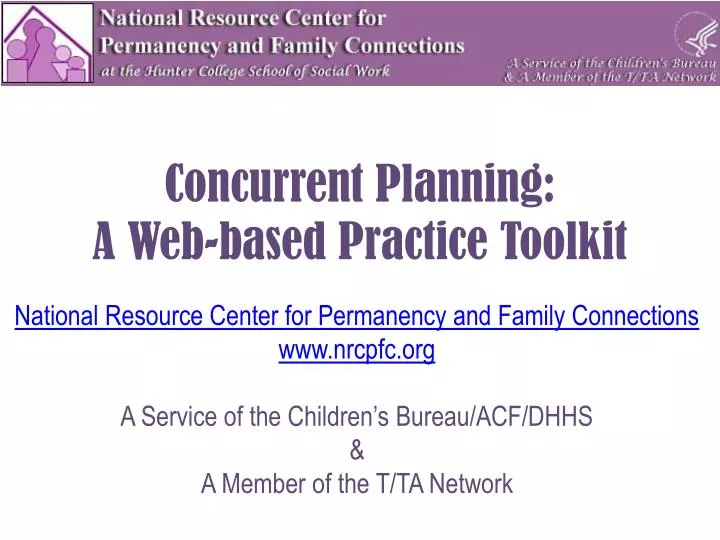 concurrent planning a web based practice toolkit
