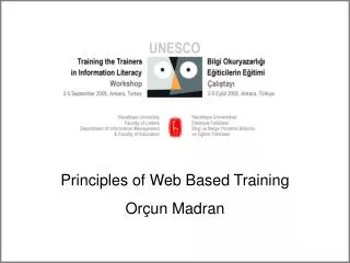 Principles of Web Based Training