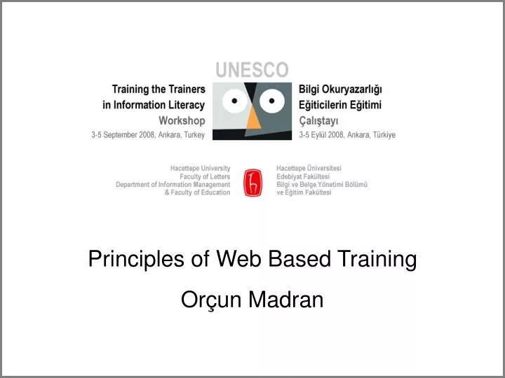 principles of web based training