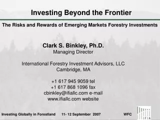 Investing Beyond the Frontier