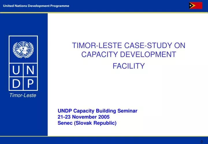 timor leste case study on capacity development facility
